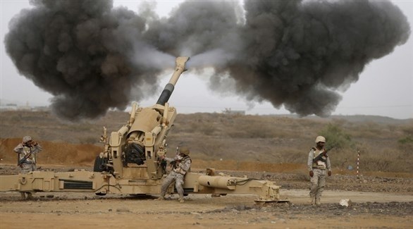 مدفعية الجيش الوطني اليمني تقصف مواقع حوثية (أرشيف)