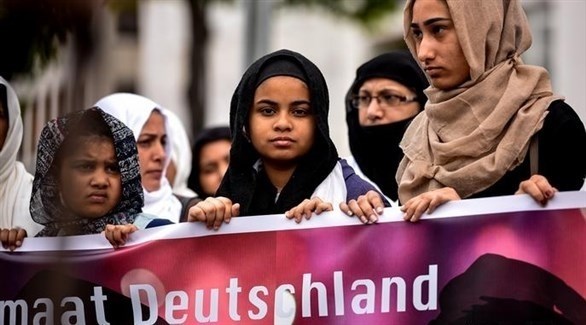 مسلمات في تظاهرة ضد الإسلاموفوبيا في ألمانيا (أرشيف)