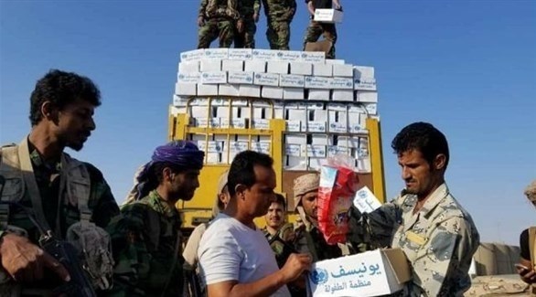 نهب للمساعدات في اليمن (من المصدر)