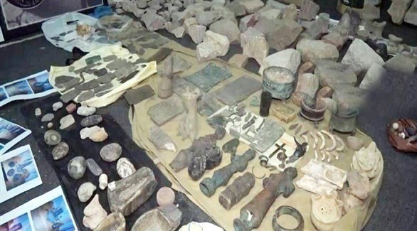 قطع أثرية مهربة من اليمن بعد ضبطها (أرشيف)