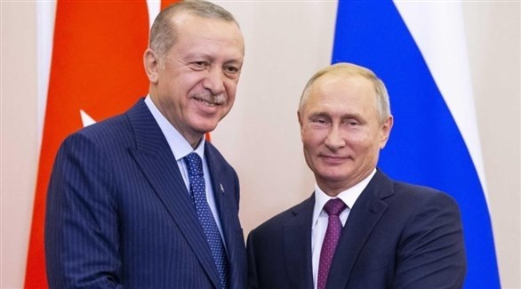 الرئيسان الروسي فلاديمير بوتين والتركي رجب طيب أردوغان.(أرشيف)