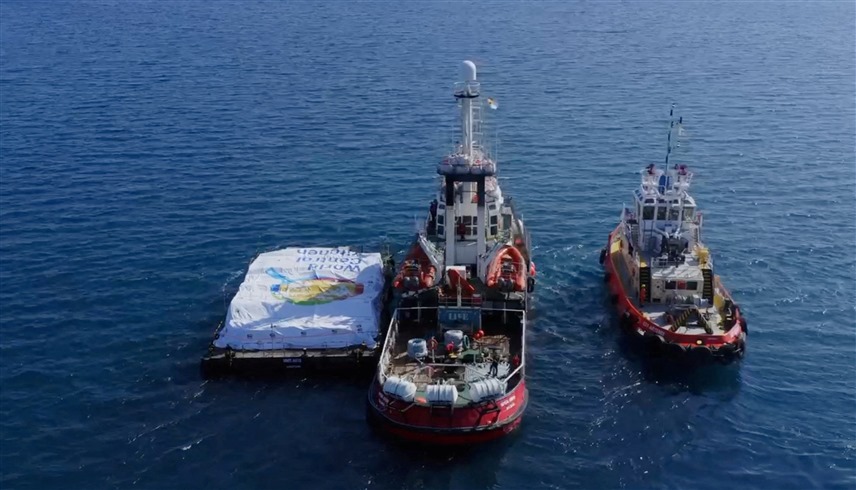 سفينة مساعدات تبحر من قبرص لغزة (أرشيف رويترز)