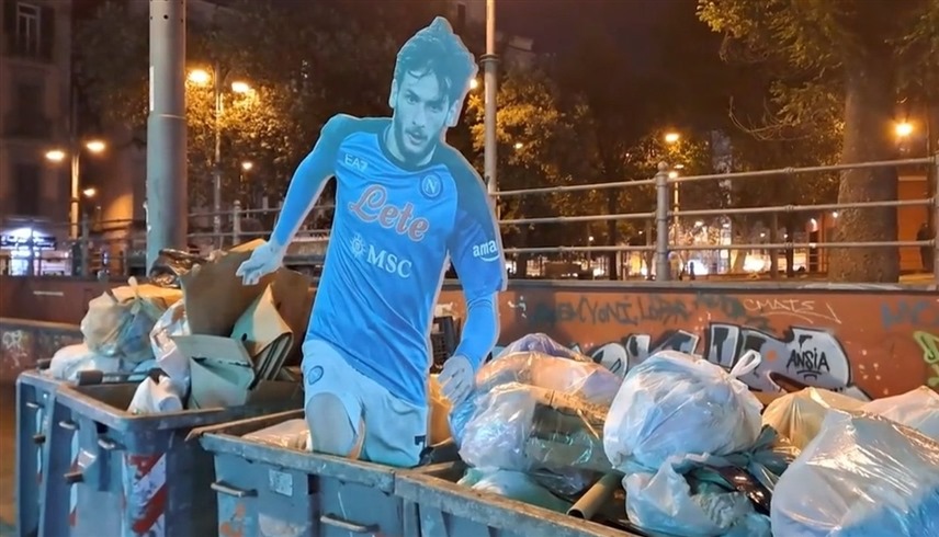 من فيديو مشجع نابولي (إكس)