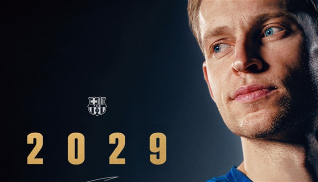 رسمياً.. برشلونة يمدد عقد دي يونغ حتى 2029