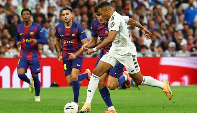 الشوط الأول.. الريال يتقدم على برشلونة بهدفين لهدف