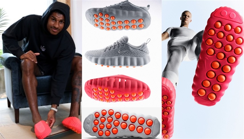 هالاند وراشفورد يرتديان حذاء Nike Mind 002 (إكس)