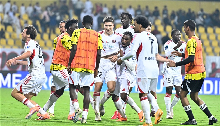 من مباراة الوصل والجزيرة (إكس)