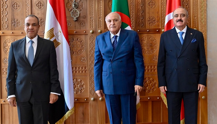 وزراء خارجية تونس والجزائر ومصر (إكس)