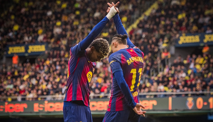 من مباراة فياريال وبرشلونة (إكس)