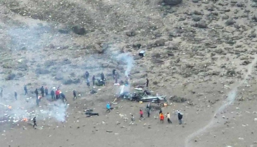 مشهد من تحطم الطائرة 