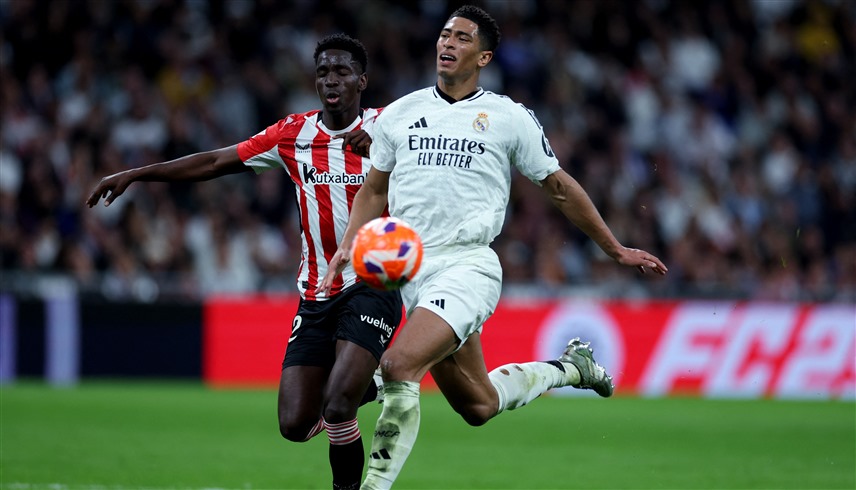 من لقاء ريال مدريد وبلباو (رويترز)