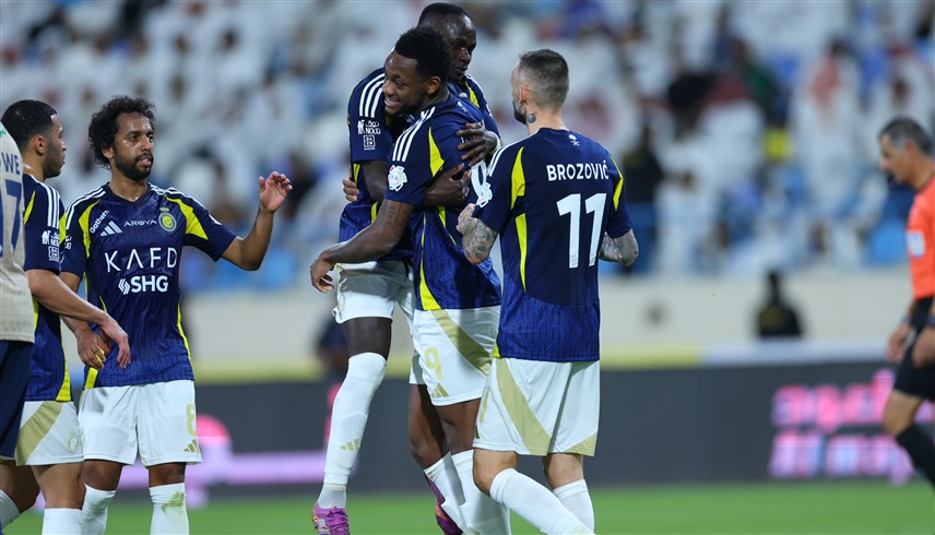 فرحة فريق النصر بأحد الأهداف (إكس)