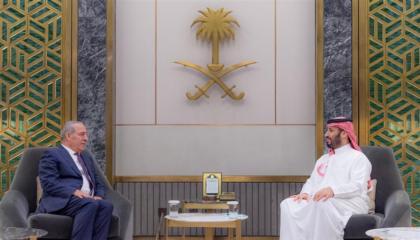 محمد بن سلمان وحسين الشيخ (إكس)