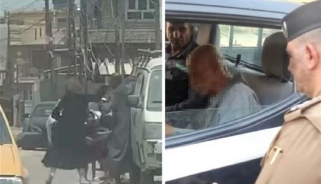 فيديو صادم.. اعتقال فتاة عنّفت والدها في شوارع بغداد
