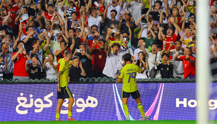 من مباراة النصر والاتحاد (إكس)