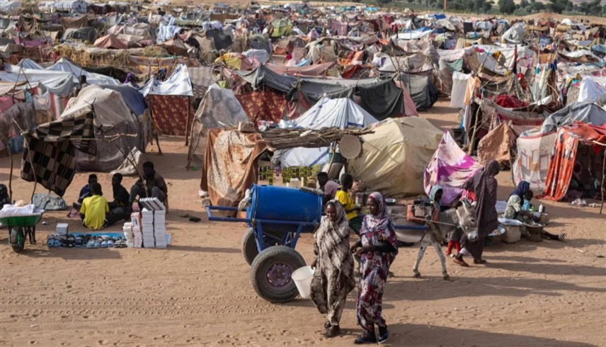 مخيم نازحين سودانيين هاربين من الحرب (أرشيف)