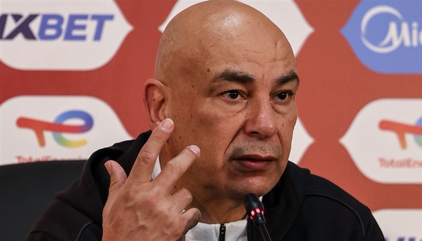 مدرب منتخب مصر حسام حسن خلال المؤتمر الصحافي (إكس)