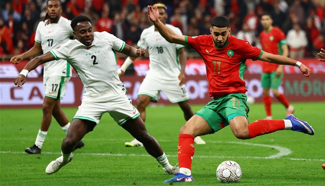 شوط أول متكافئ بين المغرب ونيجيريا 