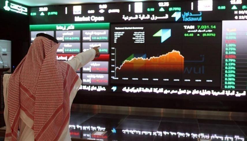 شاشة تستعرض مؤشرات الأسهم السعودية (إكس)