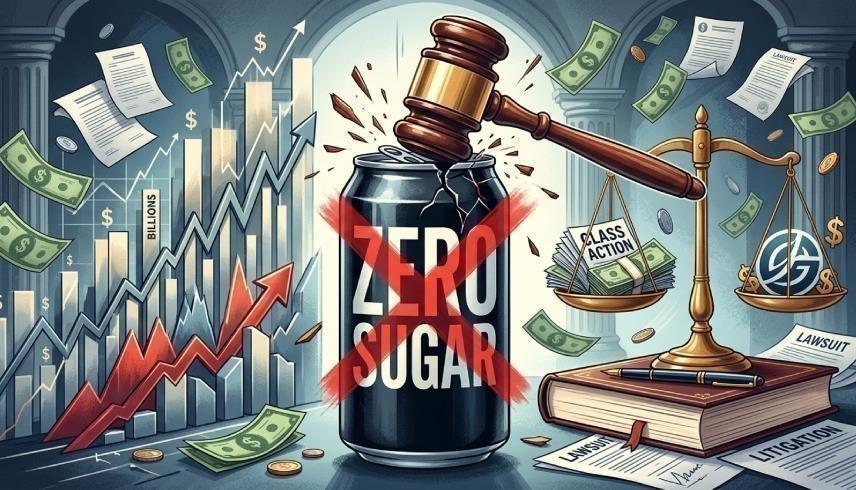 منتج خالٍ من السكر يدفع القضاء لمحاكمة الشركات (الصورة مولدة بالذكاء الاصطناعي)