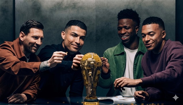 رونالدو يتصدر بـ 8 ملايين يورو وميسي ومبابي خلفه في إعلان "ليغو"