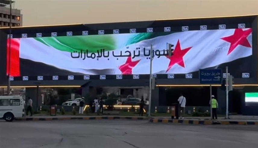 شاهد| بالأهازيج والأعلام والورود.. حفاوة استقبال للوفد الإماراتي في سوريا