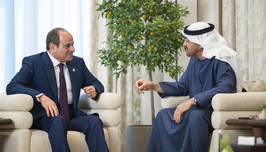 خلال اتصال مع محمد بن زايد.. السيسي يدين الاعتداءات الإيرانية على الإمارات