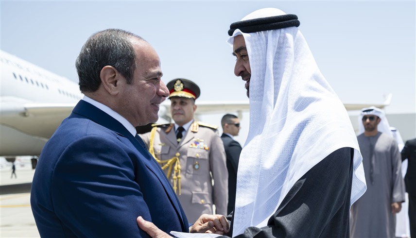 رئيس الدولة والرئيس المصري يبحثان العلاقات الأخوية والتطورات الإقليمية