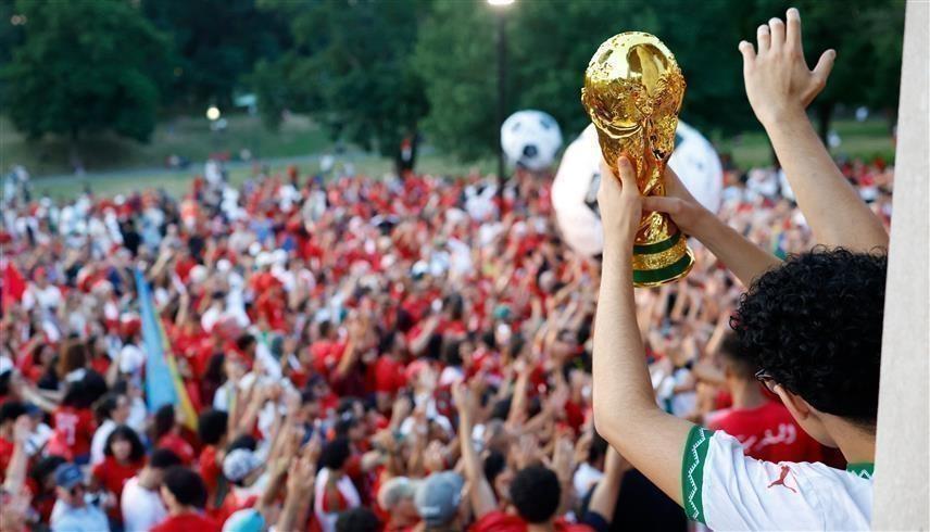 جمهور منتخب المغرب في بوسطن يستعد لمواجهة فرنسا (رويترز)