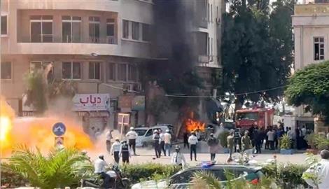 انفجاران قرب مقر إقامة ماكرون في دمشق
