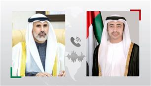 عبدالله بن زايد ووزير خارجية الكويت يبحثان تطورات المنطقة