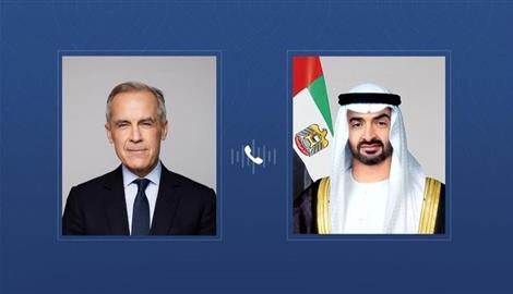 محمد بن زايد ورئيس وزراء كندا يبحثان هاتفياً العلاقات الاقتصادية والاستثمارية 
