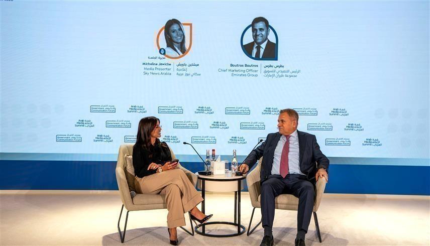 حديث الرئيس التنفيذي للتسريق في طيران الإمارات، بطرس بطرس في قمة الإعلام (24)
