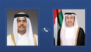 عبدالله بن زايد ورئيس وزراء قطر يبحثان هاتفياً جهود تعزيز الاستقرار بالمنطقة 