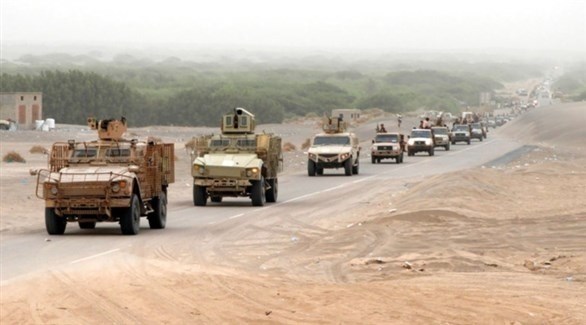قافلة عسكرية من الجيش الوطني اليمني (أرشيف)