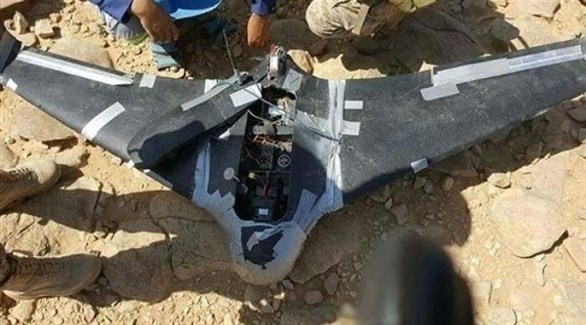 طائرة مسيرة للحوثيين بعد إسقاطها من قبل القوات المشتركة اليمنية (أرشيف)