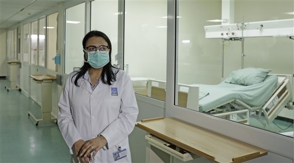 طبيبة ترتدي كمامة داخل مستشفى في بيروت (أرشيف / أ ف ب)