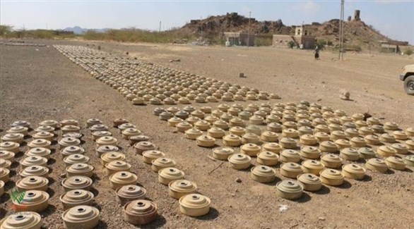 ألغام حوثية نزعها مشروع مسام السعودي من أراض يمنية (أرشيف)