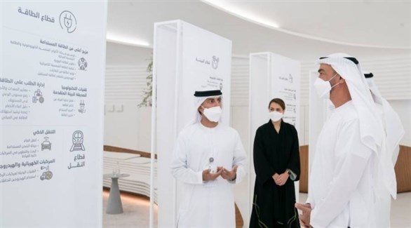 الشيخ محمد بن زايد يطلع على مبادرة الحياد المناخي في إكسبو دبي (أرشيف)