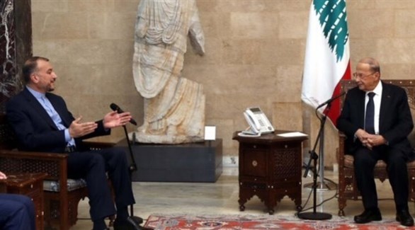 الرئيس اللبناني ميشال عون ووزير الخارجية الإيراني أمير عبد اللهيان (لبنان الجديد)