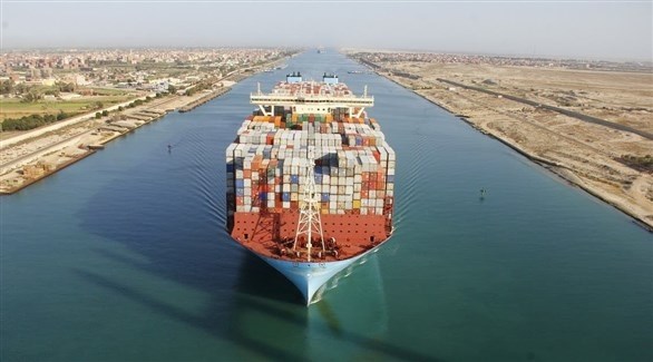 سفينة حاويات في قناة السويس المصرية (أرشيف)