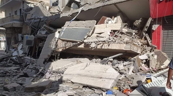 ركام منزل تدمر خلال قصف على غزة (تويتر)