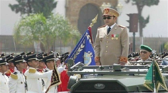 العاهل المغربي الملك محمد السادس في استعراض عسكري سابق (أرشيف)