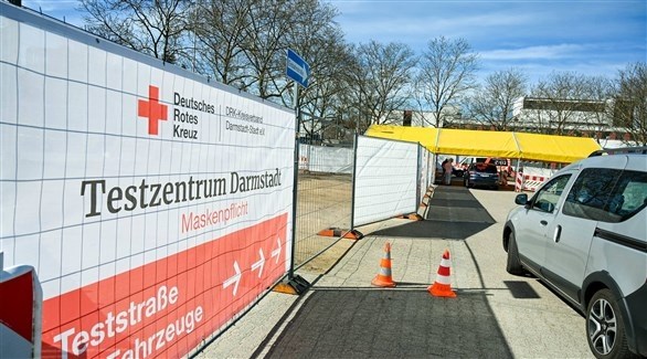 مركز صحي للصليب الأحمر الألماني لكشف كورونا (أرشيف)