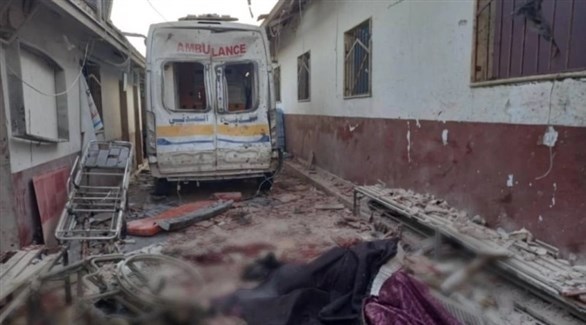 آثار القصف على مستشفى في عفرين (أرشيف)