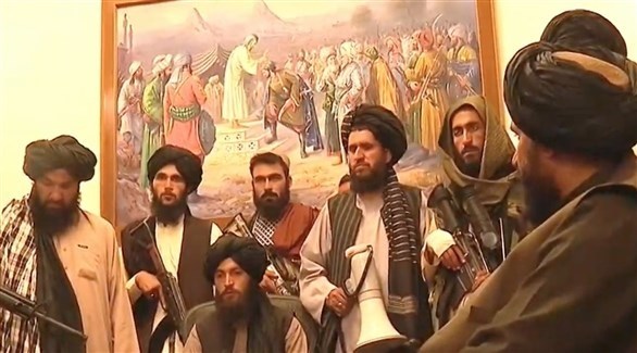 حركة طالبان لدى سيطرتها على القصر الرئاسي (أرشيف)