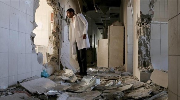 مستشفى في تعز بعد قصف حوثي (أرشيف)
