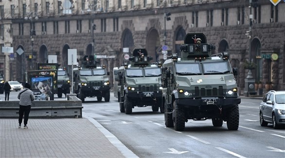 القوات الروسية على مشارف العاصمة كييف (أرشيف)