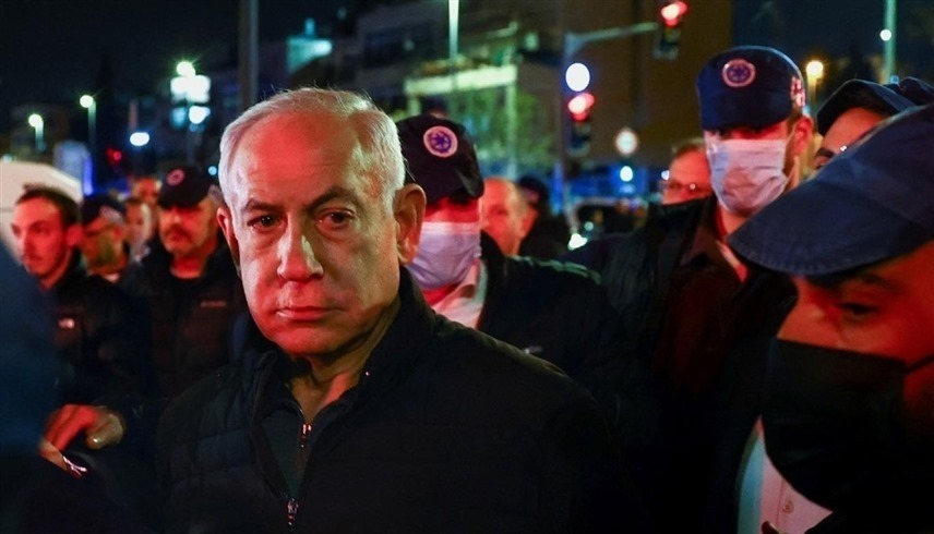 رئيس الوزراء الإسرائيلي بنيامين نتانياهو في موقع عملية القدس (أرشيف)