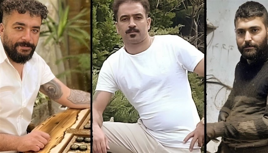 الإيرانيون الثلاثة المهددون بالإعدام مجيد كاظمي وصالح ميرهاشمي وسعيد يعقوبي (أرشيف)